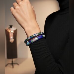 Timelessly Elegant Vintage Cloisonne Bangles